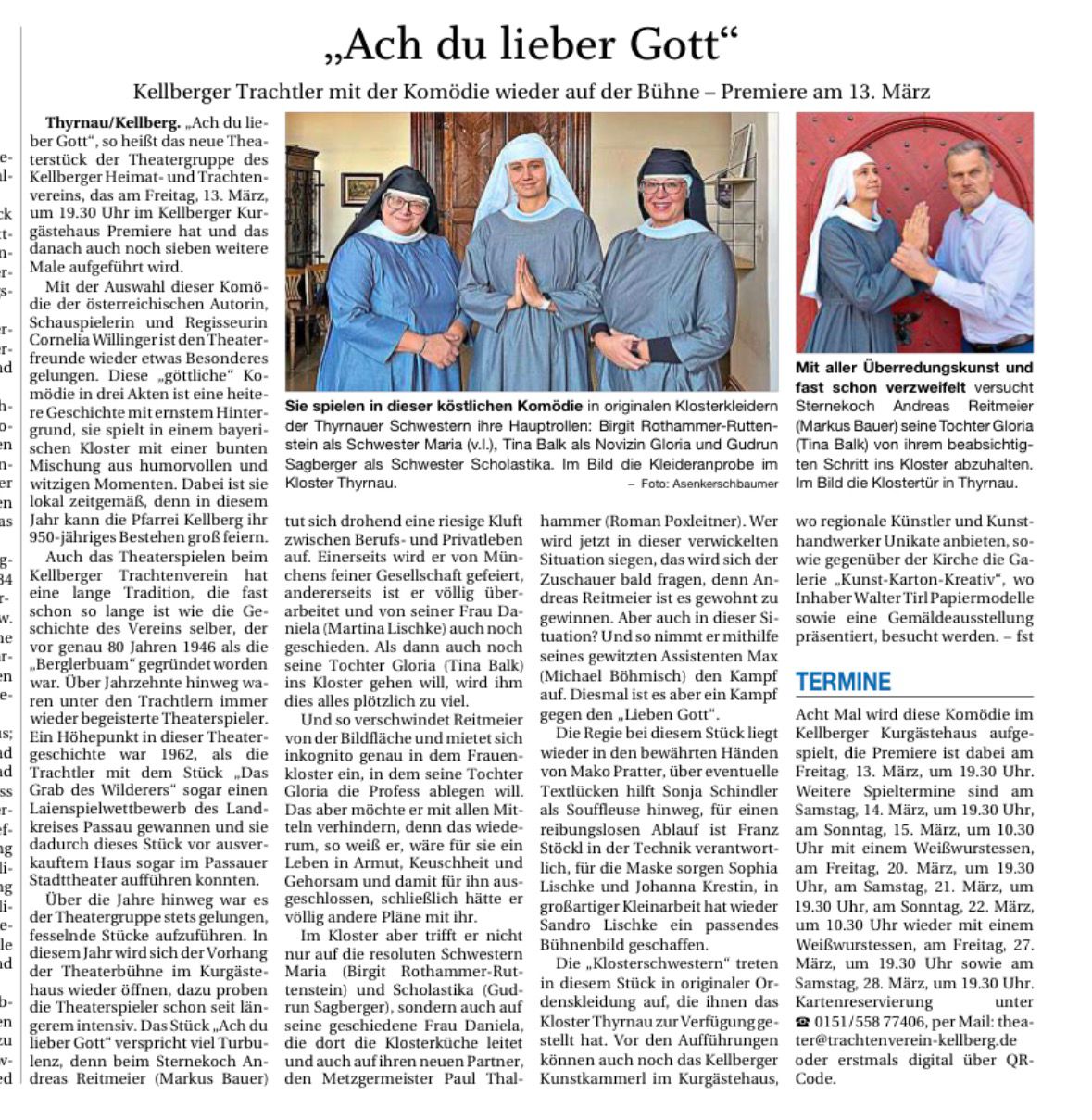 Theater 2026 – „Ach du lieber Gott“ – Jetzt Karten sichern!